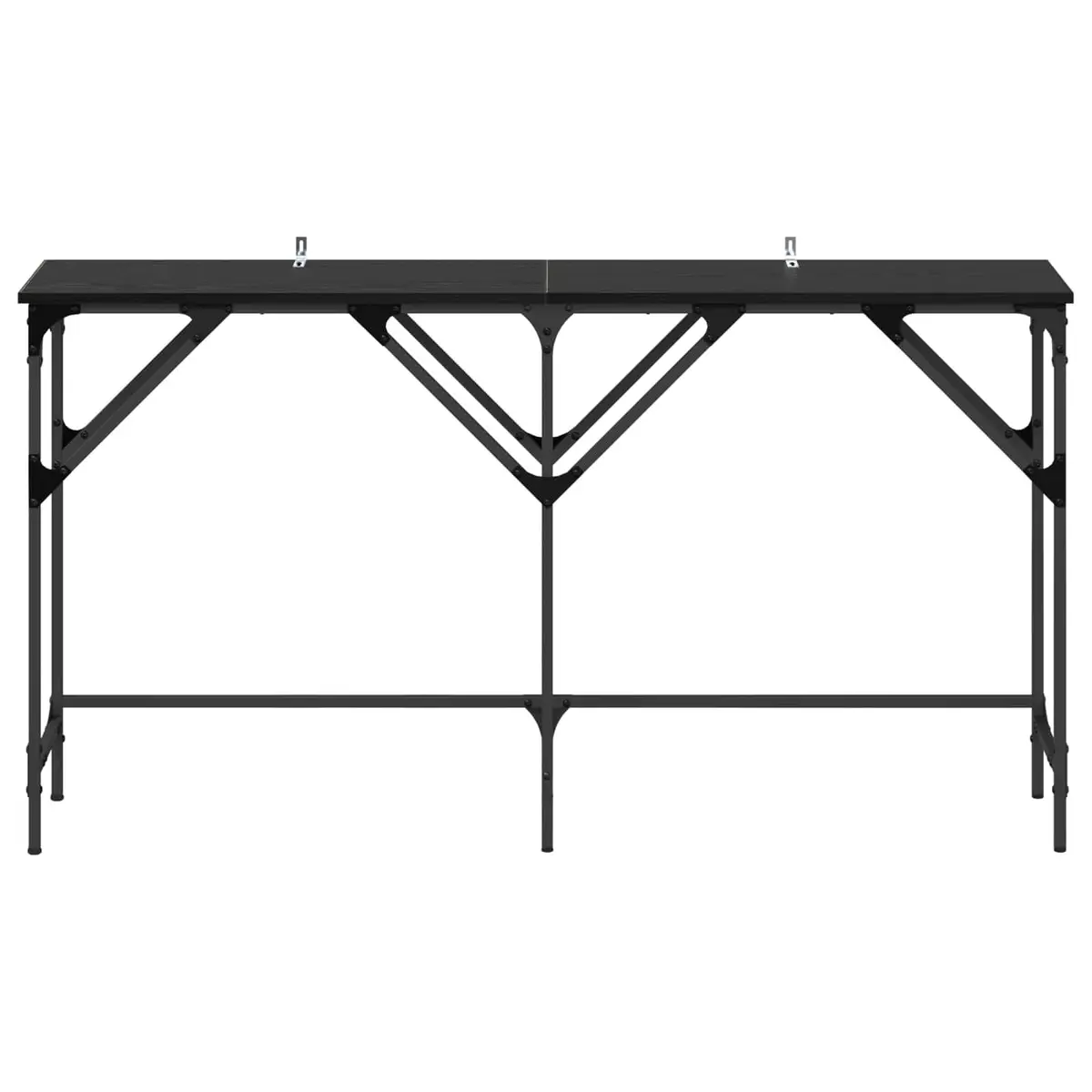 Console Table Industrial Style 140cm Black Oak Engineered Wood