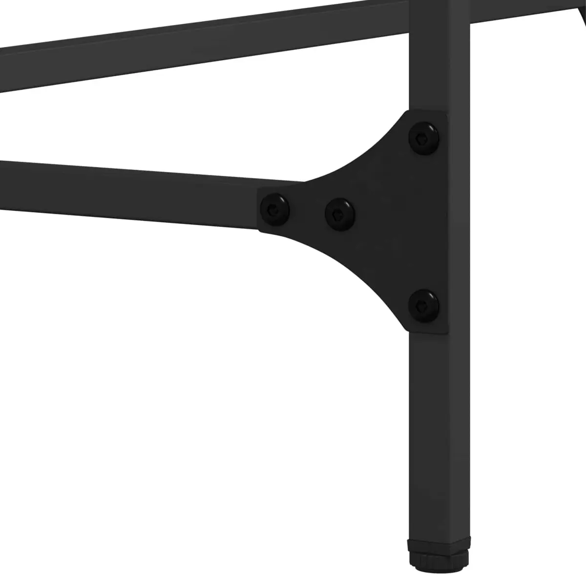 Console Table Industrial Style 140cm Black Oak Engineered Wood