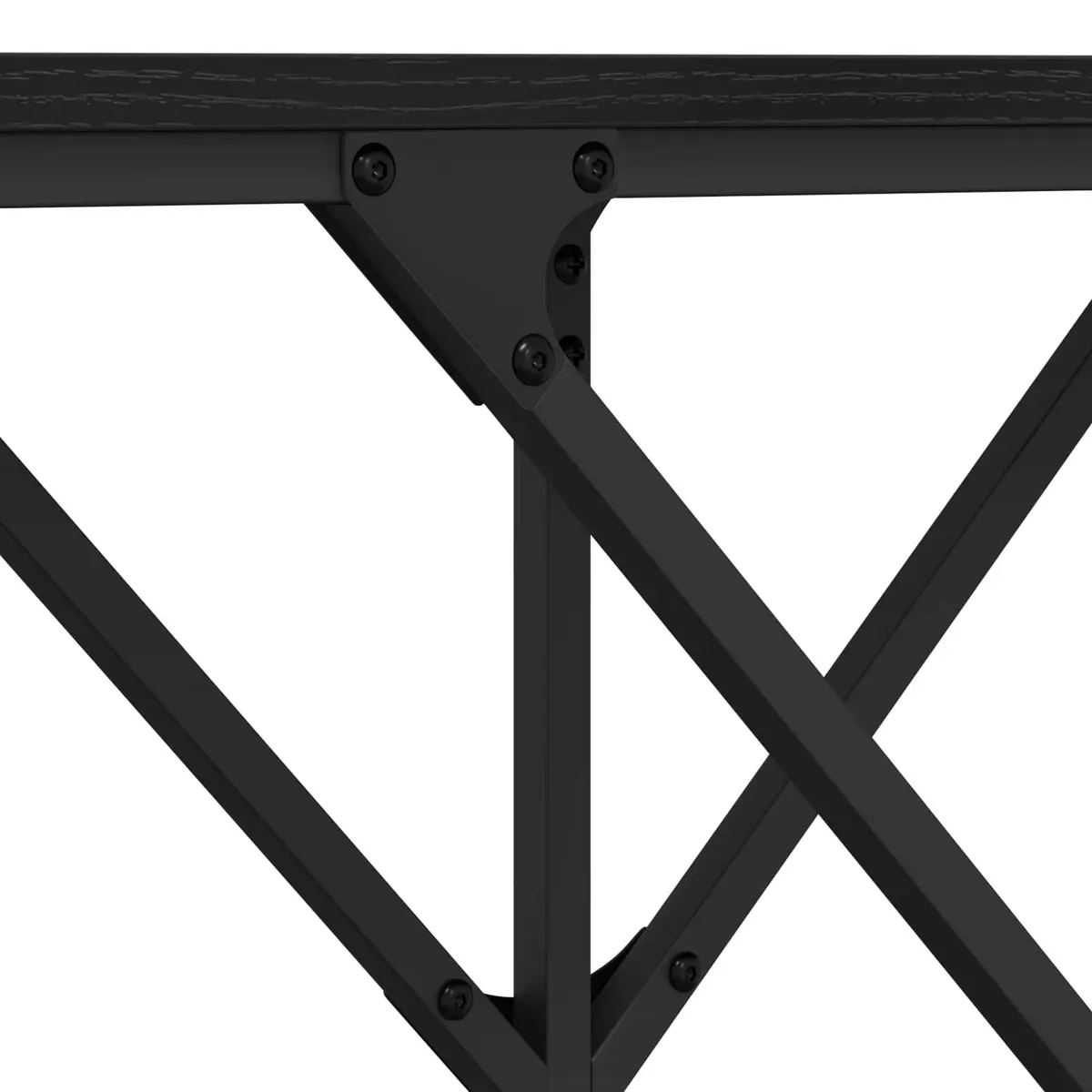 Console Table Industrial Style 140cm Black Oak Engineered Wood