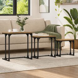 Nesting Coffee Table Set 3 pcs for Cozy Living Rooms