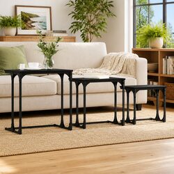 Set of 3 Nesting Coffee Tables in Black