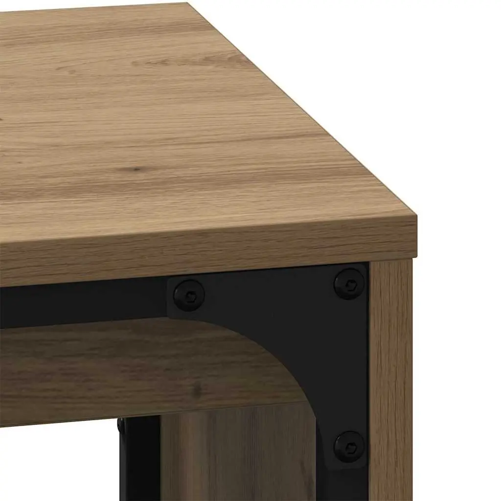 Nesting Coffee Table Set of 3 in Brown
