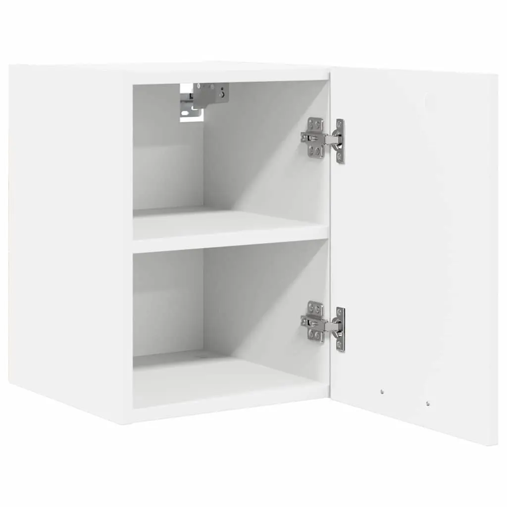 Hanging Kitchen Cabinet with Door White Modern Storage Engineered Wood
