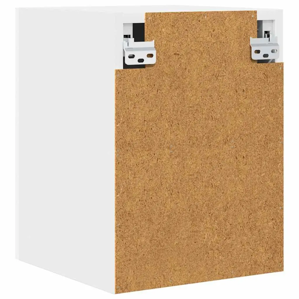 Hanging Kitchen Cabinet with Door White Modern Storage Engineered Wood