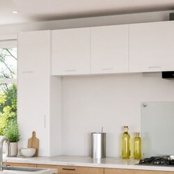 Charming White Hanging Kitchen Cabinet with Door