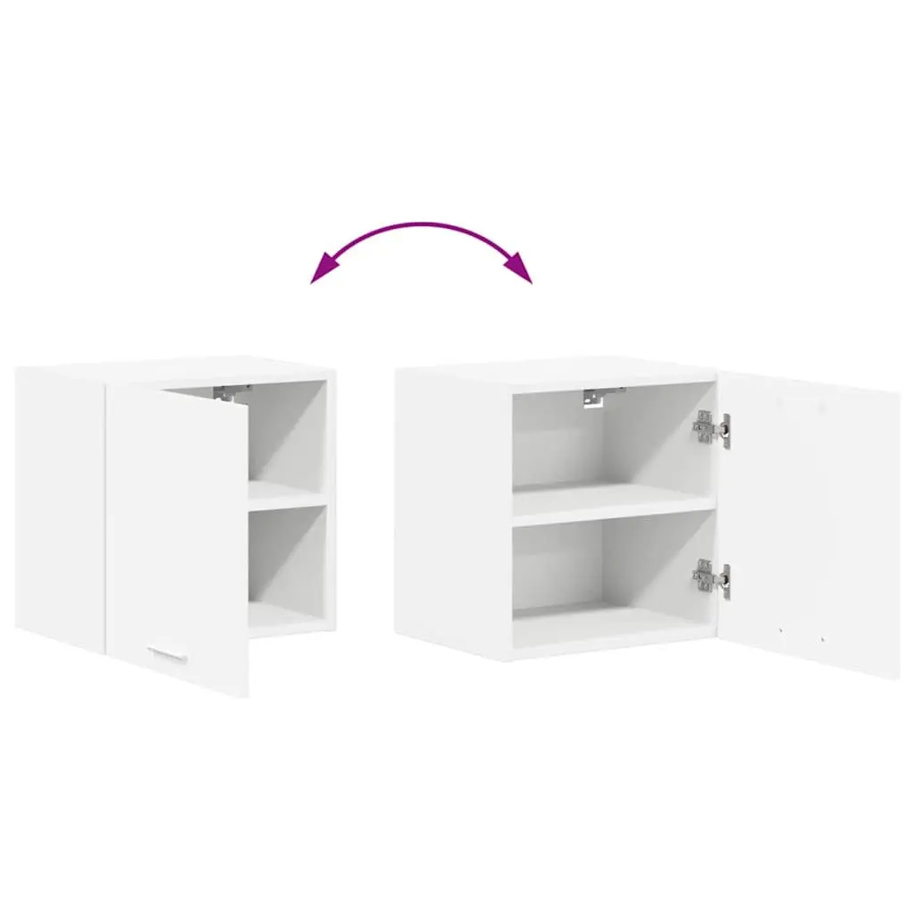 Hanging Kitchen Cabinet White Storage Cupboard Single Door Engineered Wood 40x31x40cm