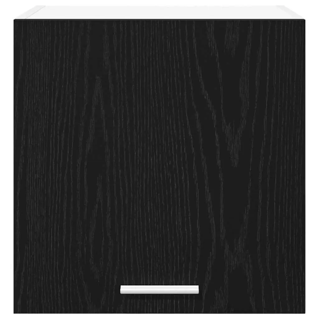 Hanging Kitchen Cabinet Modern Black Oak White 40x31x40cm Engineered Wood Storage