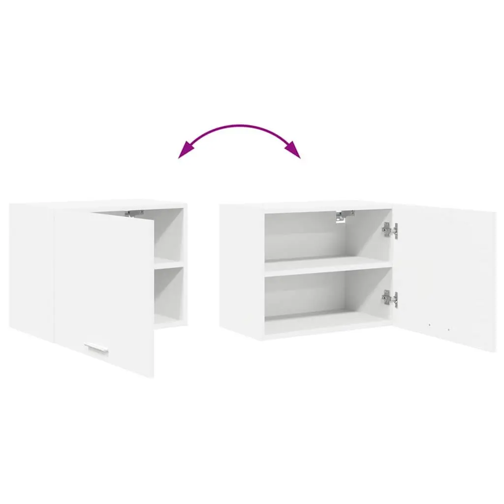 Hanging Kitchen Cabinet White Modern Engineered Wood 50 x 31 x 40 cm