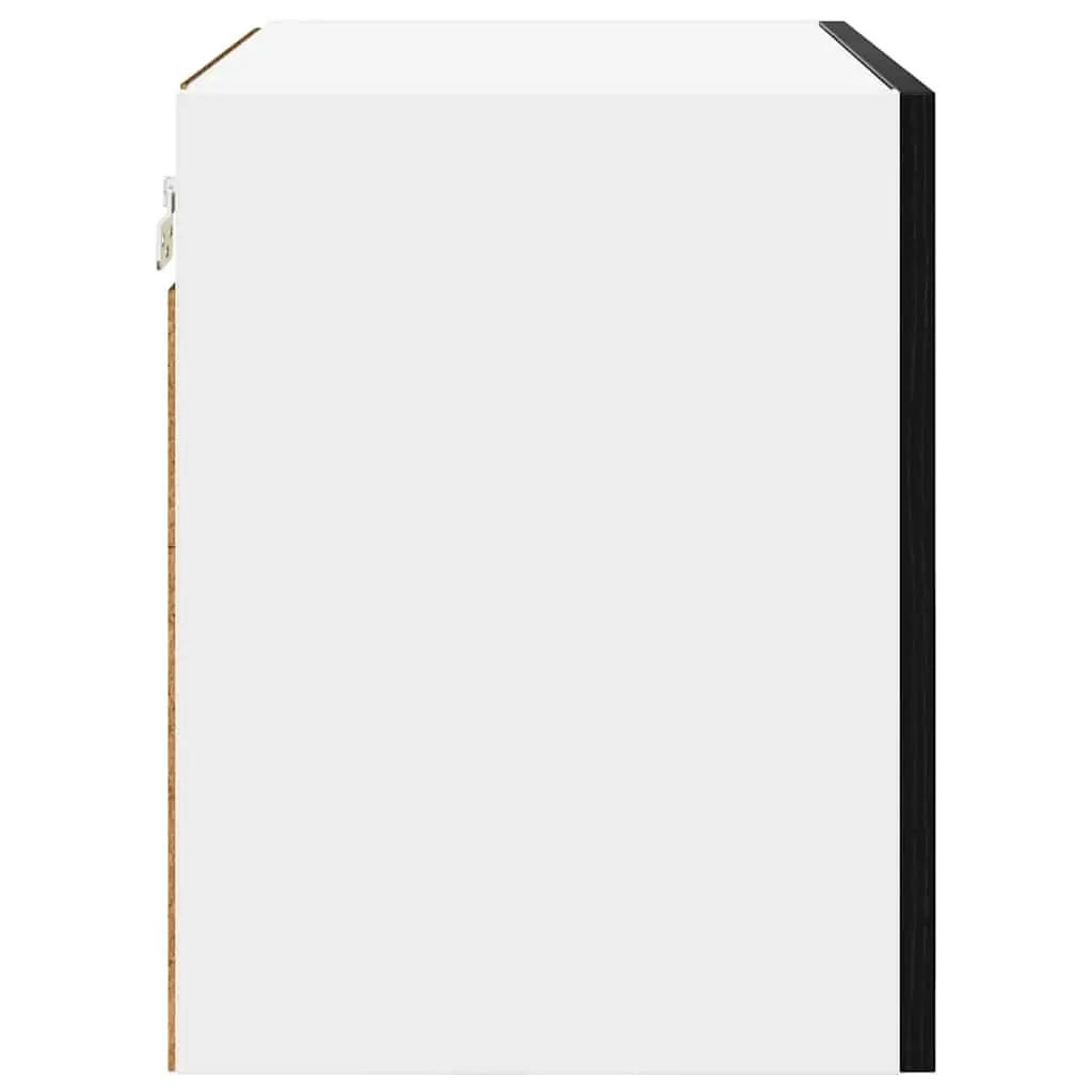 Hanging Kitchen Cabinet Modern Black Oak and White 50x31x40cm Engineered Wood Set of 2