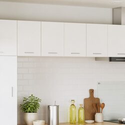 White Modern Hanging Kitchen Cabinet Set, 60x31x40cm