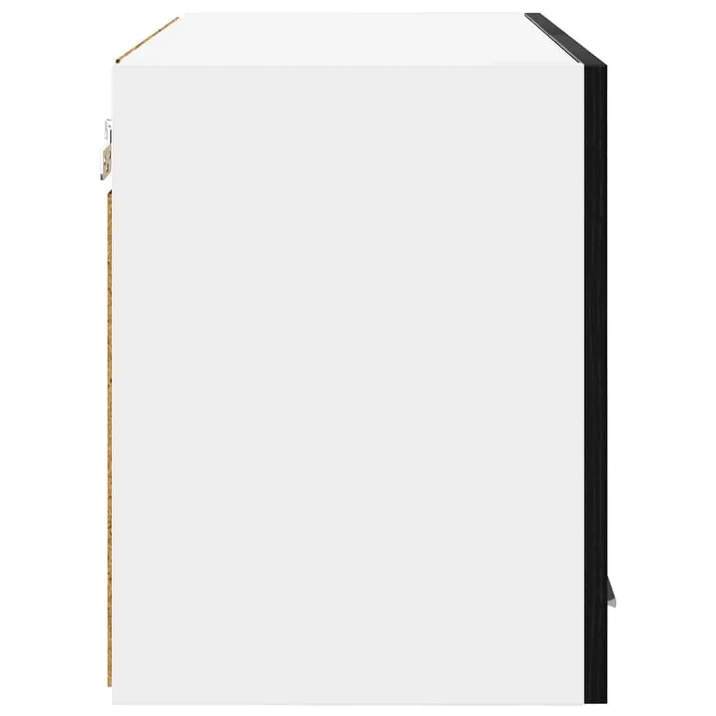 Hanging Kitchen Cabinet Door Storage Black Oak White 60x31x40cm Modern Design