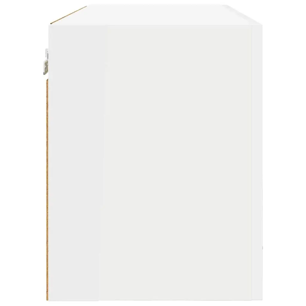 Hanging Kitchen Cabinet White Storage Cupboard Modern Door Design 80x31x40cm