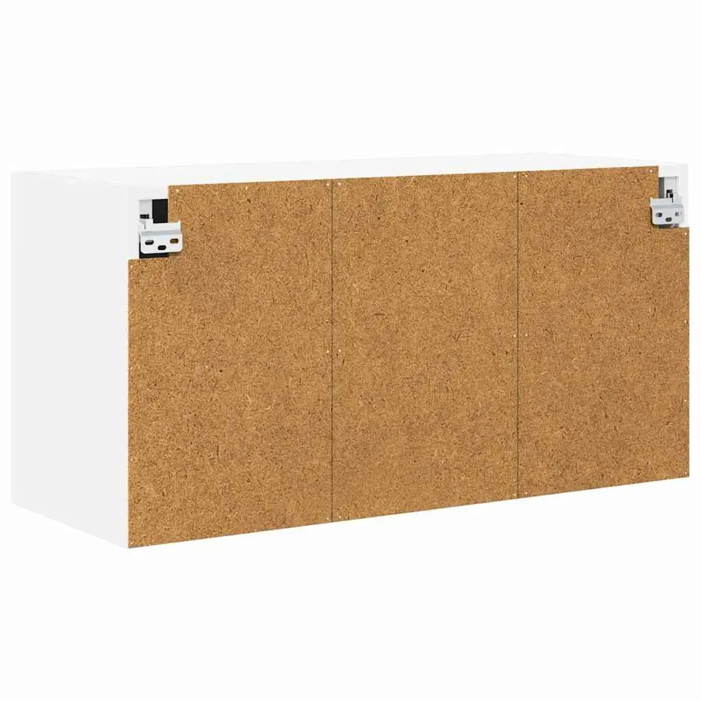 Hanging Kitchen Cabinet White Storage Cupboard Modern Door Design 80x31x40cm