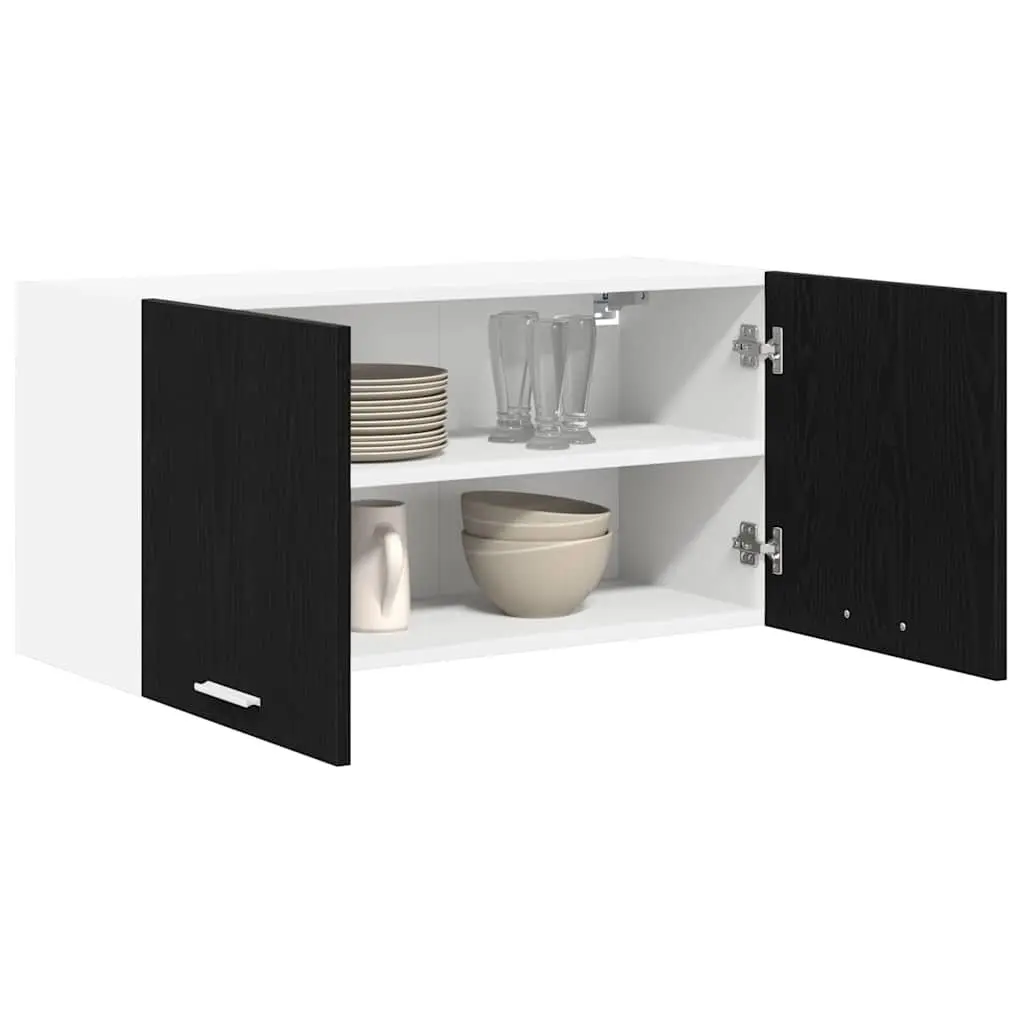 Hanging Kitchen Cabinet Black Oak 80 x 31 x 40 cm Engineered Wood