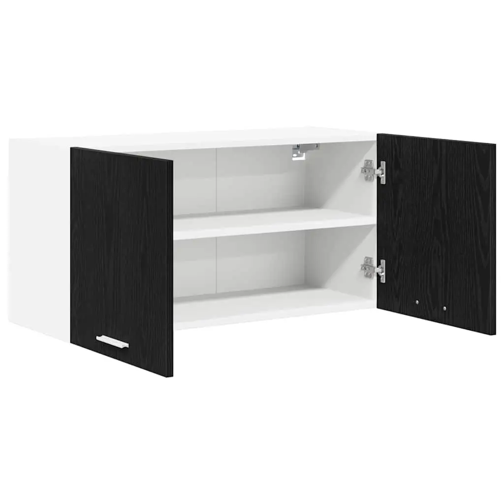Hanging Kitchen Cabinet Black Oak 80 x 31 x 40 cm Engineered Wood