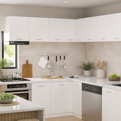 Modern White Hanging Kitchen Cabinet for Organized Living