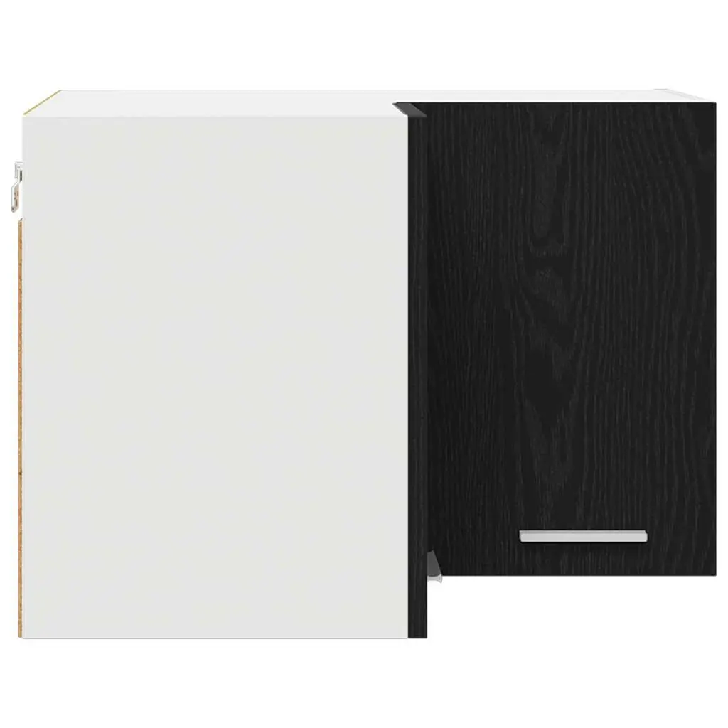 Hanging Kitchen Cabinet Modern Black Oak White 57x57x40cm Engineered Wood