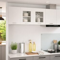 Hanging Kitchen Cabinet Set of 2 in White