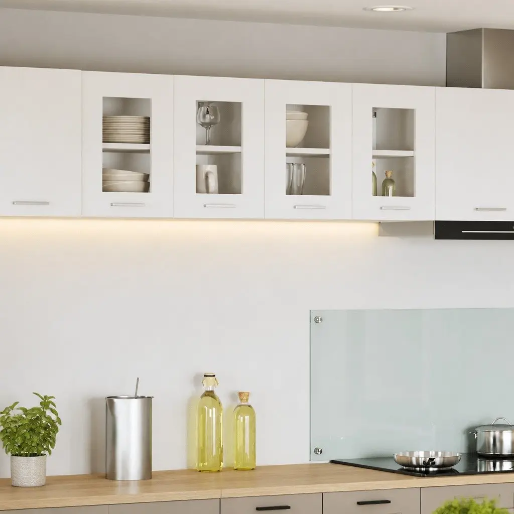Hanging Kitchen Cabinet with Door White Modern 60cm Engineered Wood