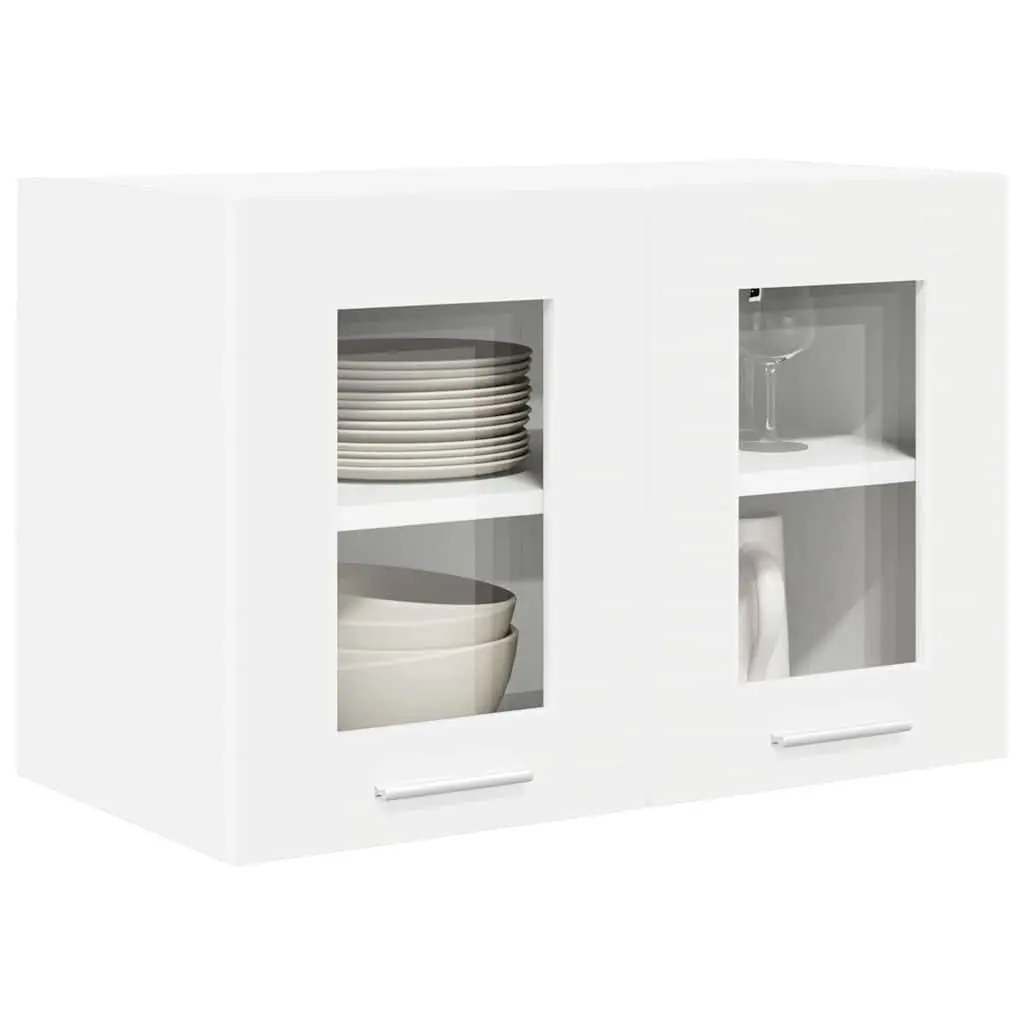 Hanging Kitchen Cabinet 2 pcs White Engineered Wood Modern Storage 60x31x40cm