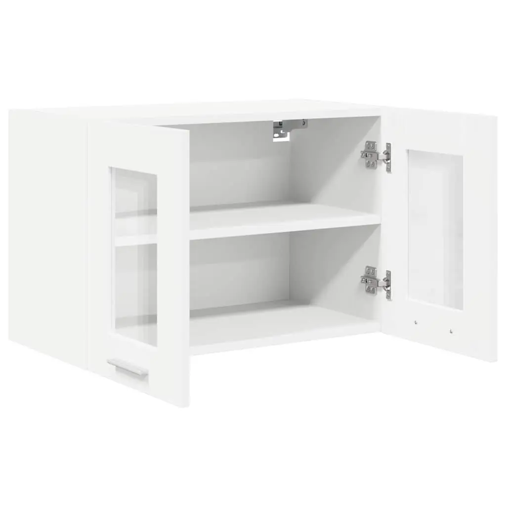 Hanging Kitchen Cabinet 2 pcs White Engineered Wood Modern Storage 60x31x40cm