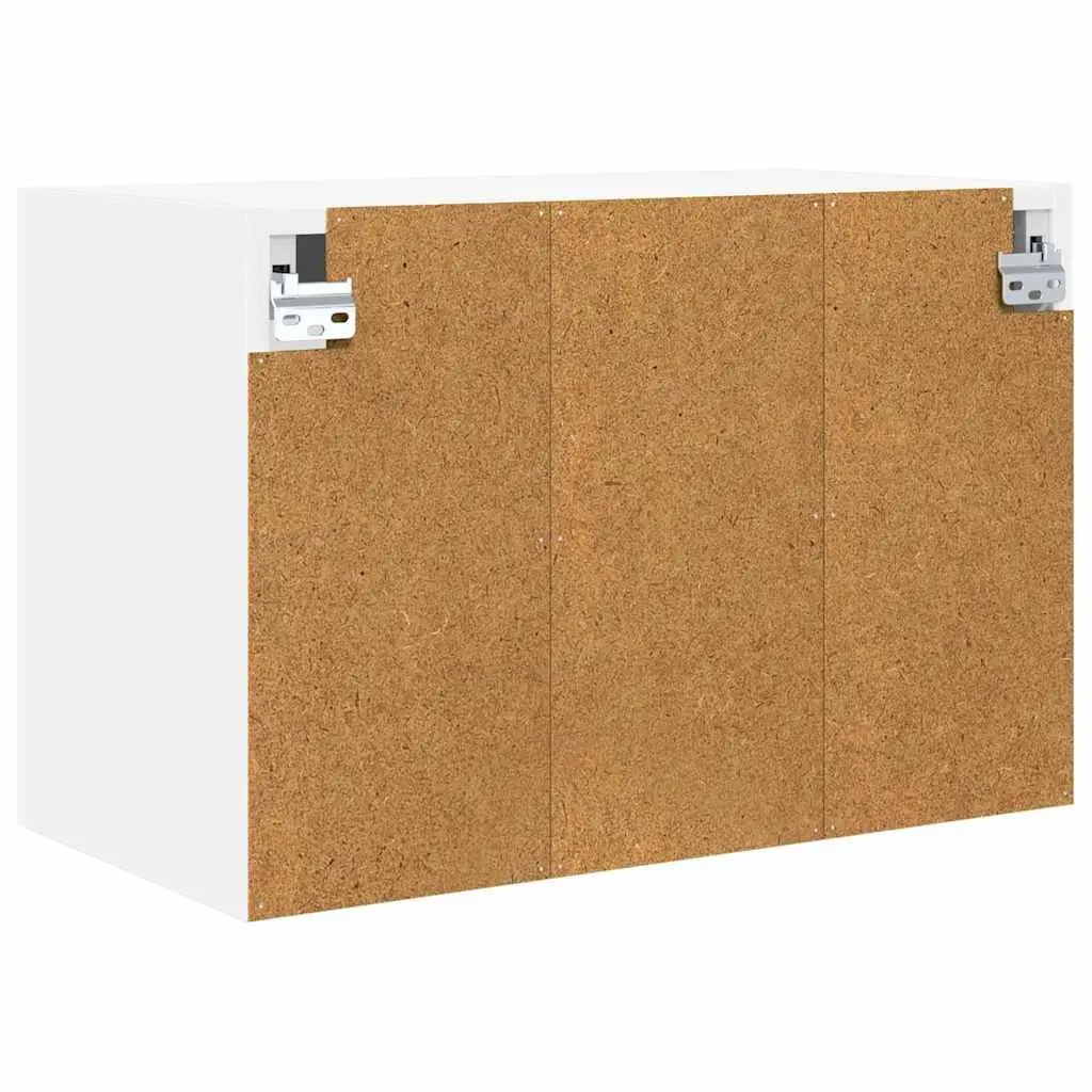 Hanging Kitchen Cabinet 2 pcs White Engineered Wood Modern Storage 60x31x40cm