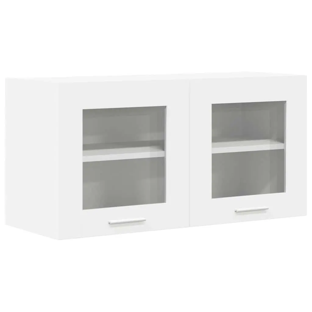 White Hanging Kitchen Cabinet with Door for Storage