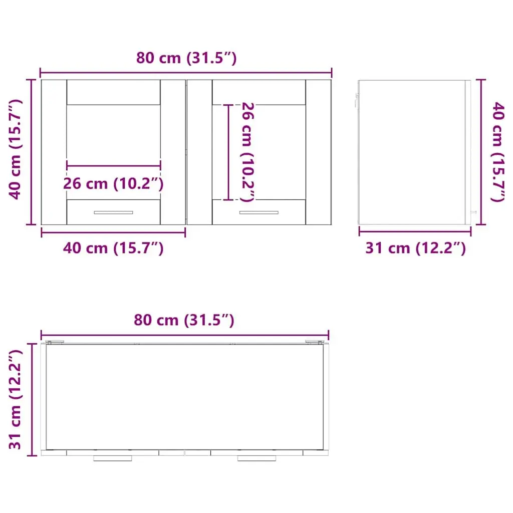 White Hanging Kitchen Cabinet with Door for Storage