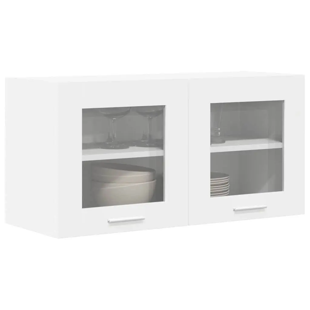 White Hanging Kitchen Cabinet with Door for Storage