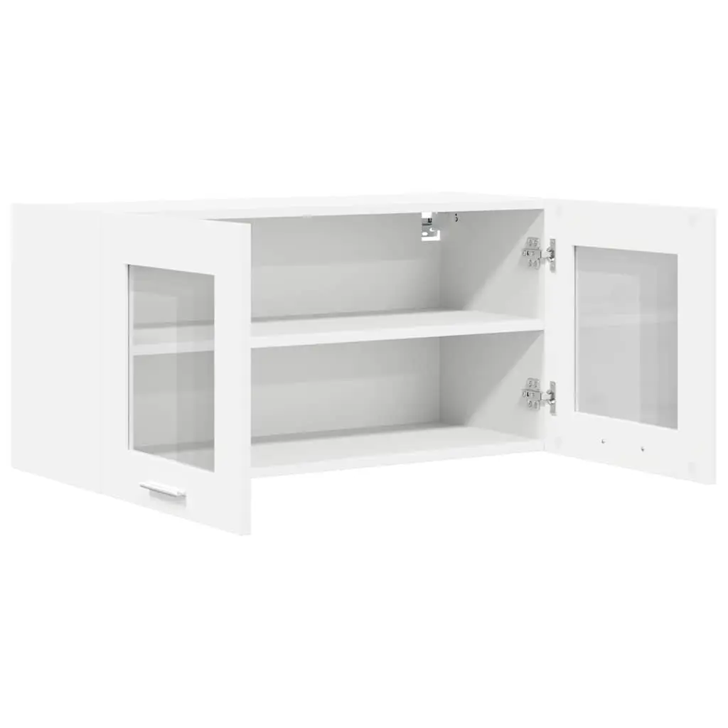 White Hanging Kitchen Cabinet with Door for Storage