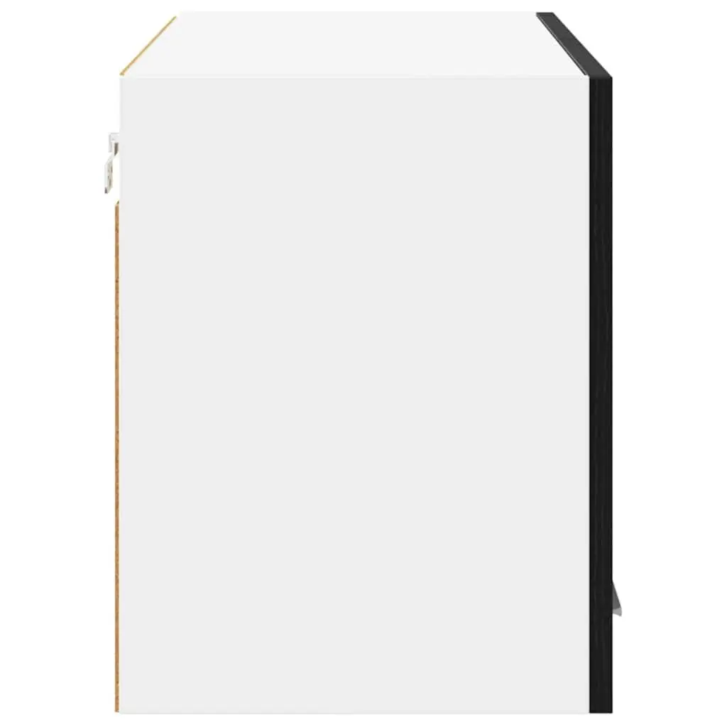 Hanging Kitchen Cabinet Modern Black Oak White 80x31x40cm Engineered Wood Wall Mount