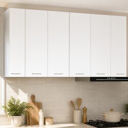 White Hanging Kitchen Cabinet with Door 30 x 31 x 80 cm