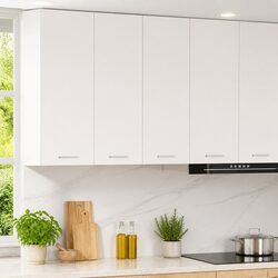 White Kitchen Hanging Cabinet Set - 2 Pieces