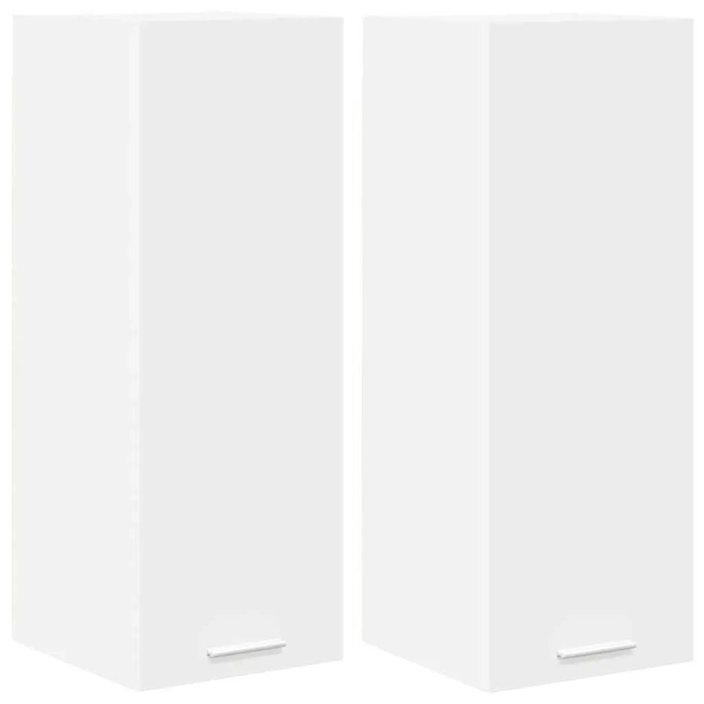 Hanging Cabinet 2 pcs White Kitchen Storage Engineered Wood 30 x 31 x 80 cm