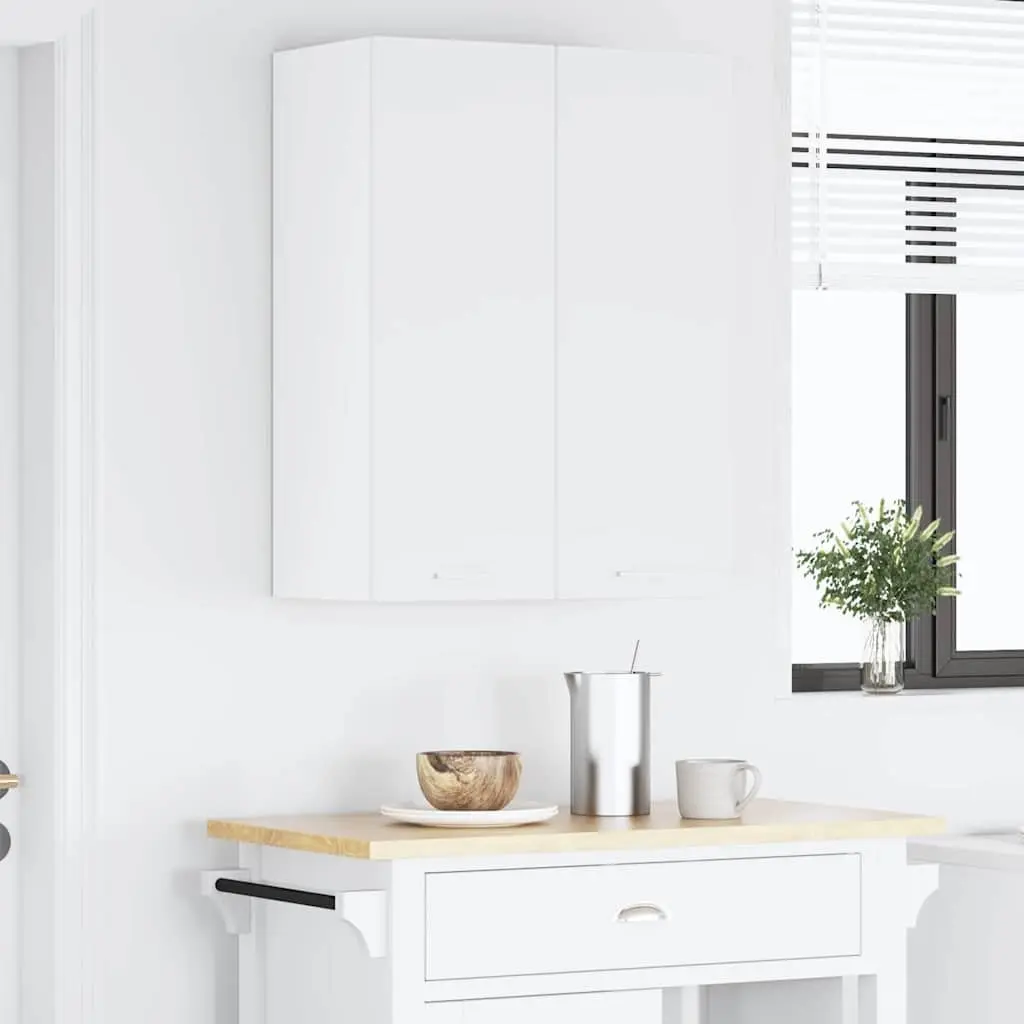 Hanging Cabinet 2 pcs White Kitchen Storage Engineered Wood 30 x 31 x 80 cm