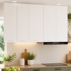 Stylish White Hanging Kitchen Cabinet with Door