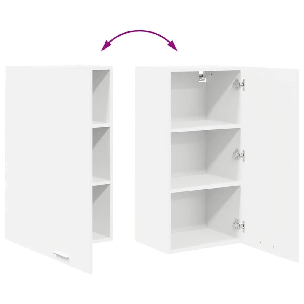 White Hanging Kitchen Cabinet with Door