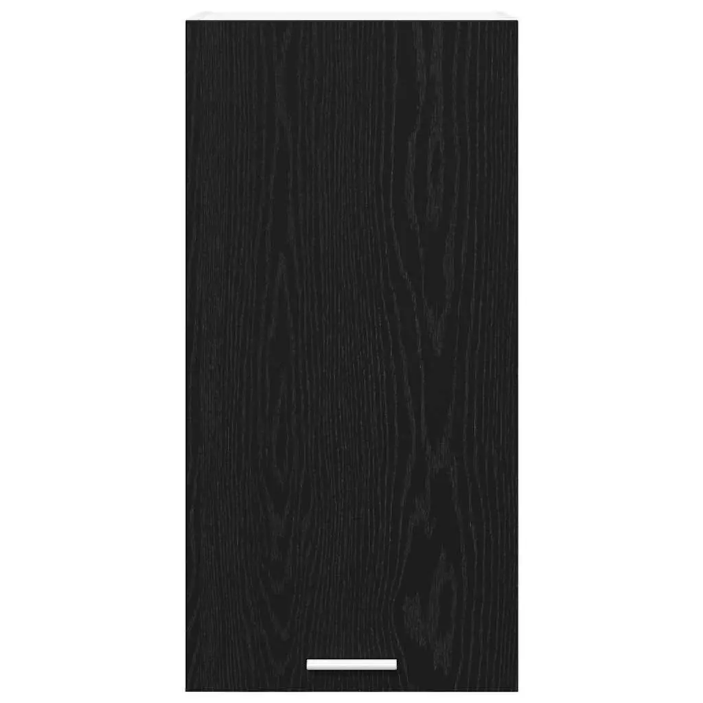 Black Oak and White Hanging Kitchen Cabinet 40x31x80cm