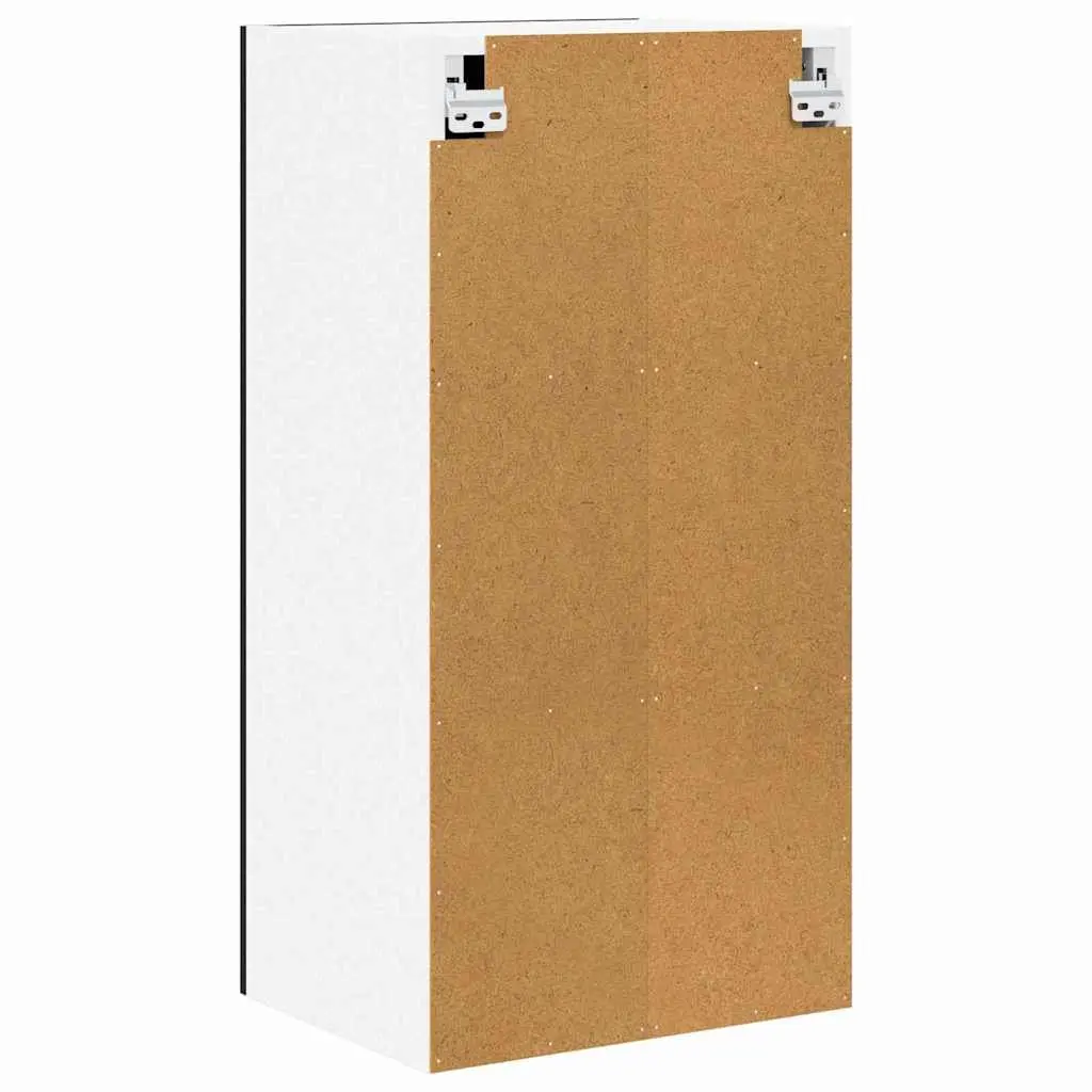 Black Oak and White Hanging Kitchen Cabinet 40x31x80cm