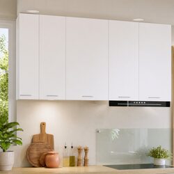 Stylish White Hanging Kitchen Cabinet for Storage