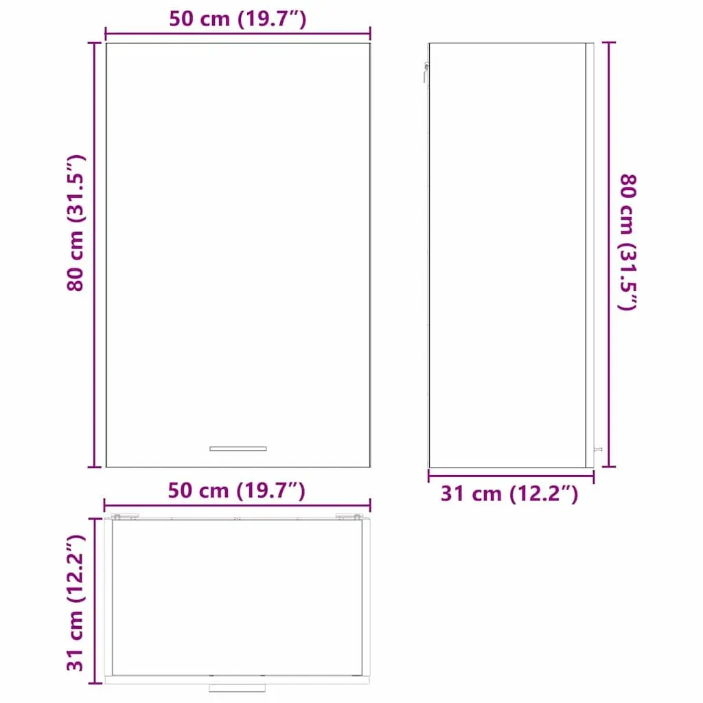White Hanging Kitchen Cabinet for Storage
