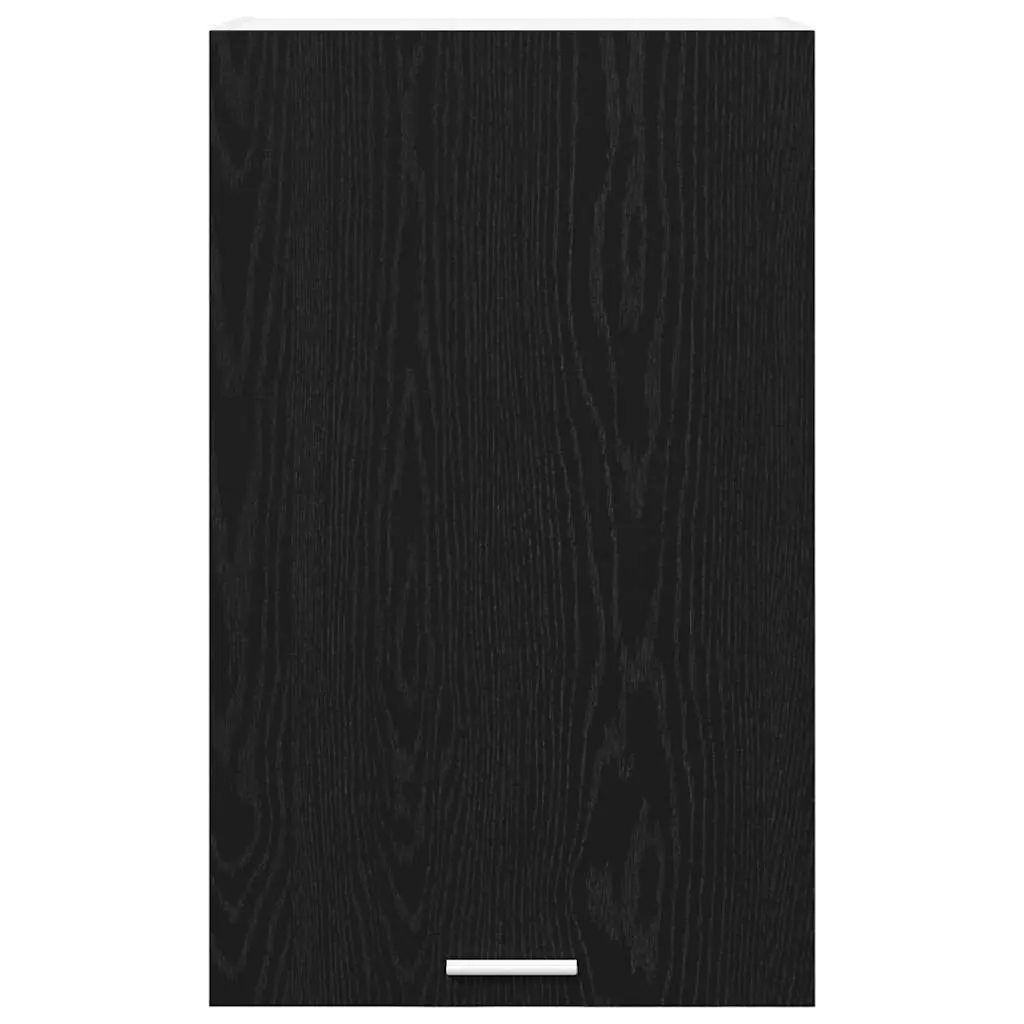 Kitchen Hanging Cabinet in Black Oak and White