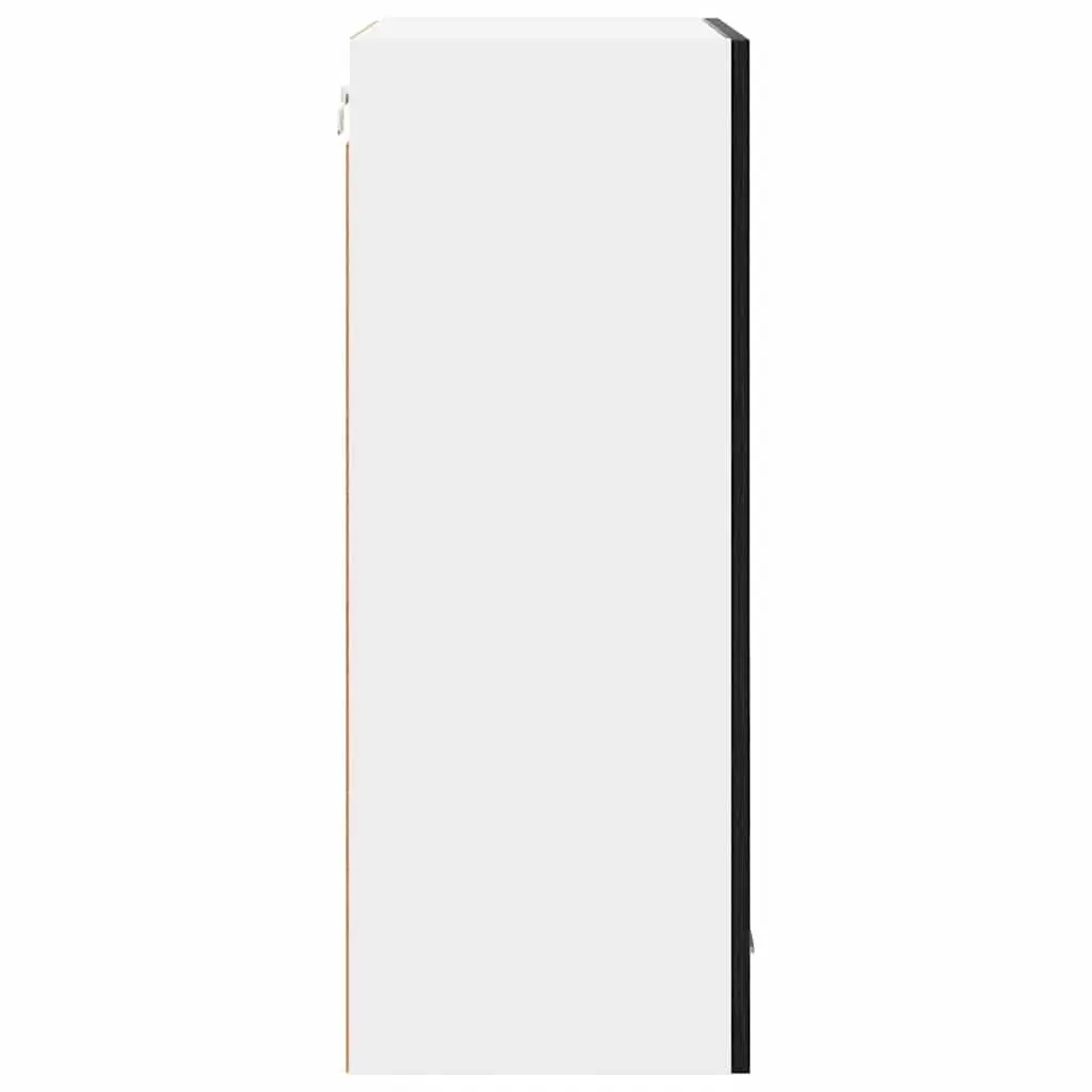 Kitchen Hanging Cabinet in Black Oak and White