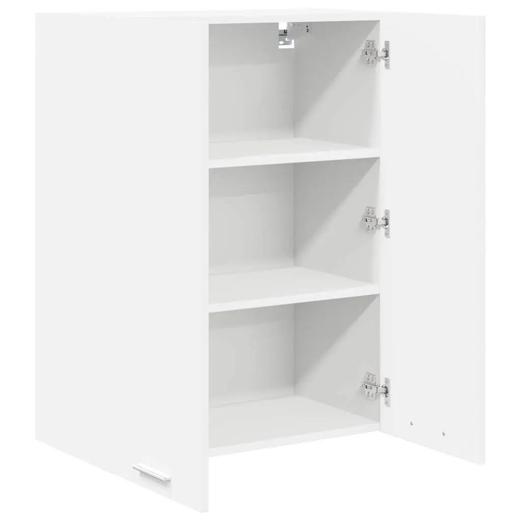 White Hanging Kitchen Cabinet with Door Storage Engineered Wood 60 x 31 x 80 cm