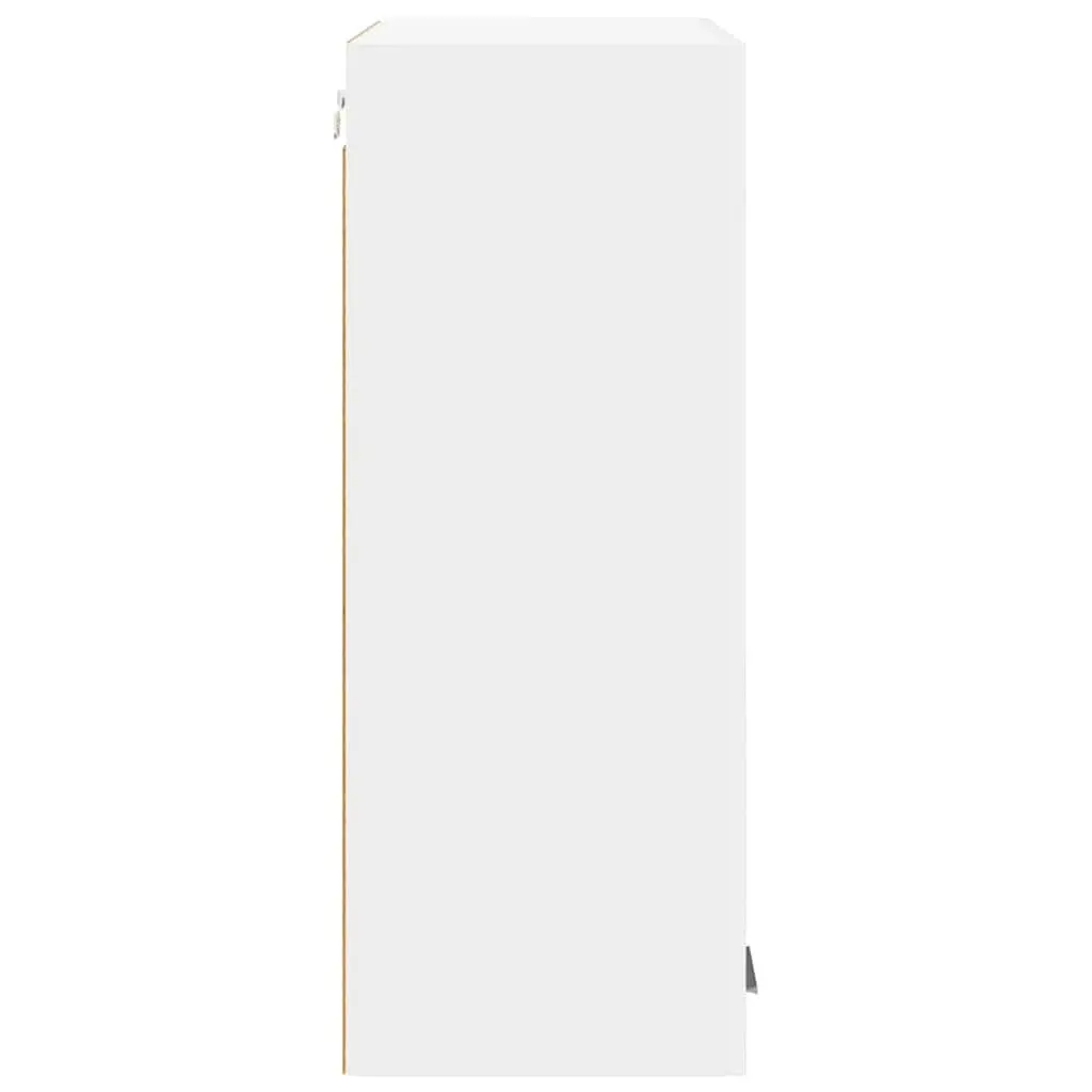 White Hanging Kitchen Cabinet with Door Storage Engineered Wood 60 x 31 x 80 cm