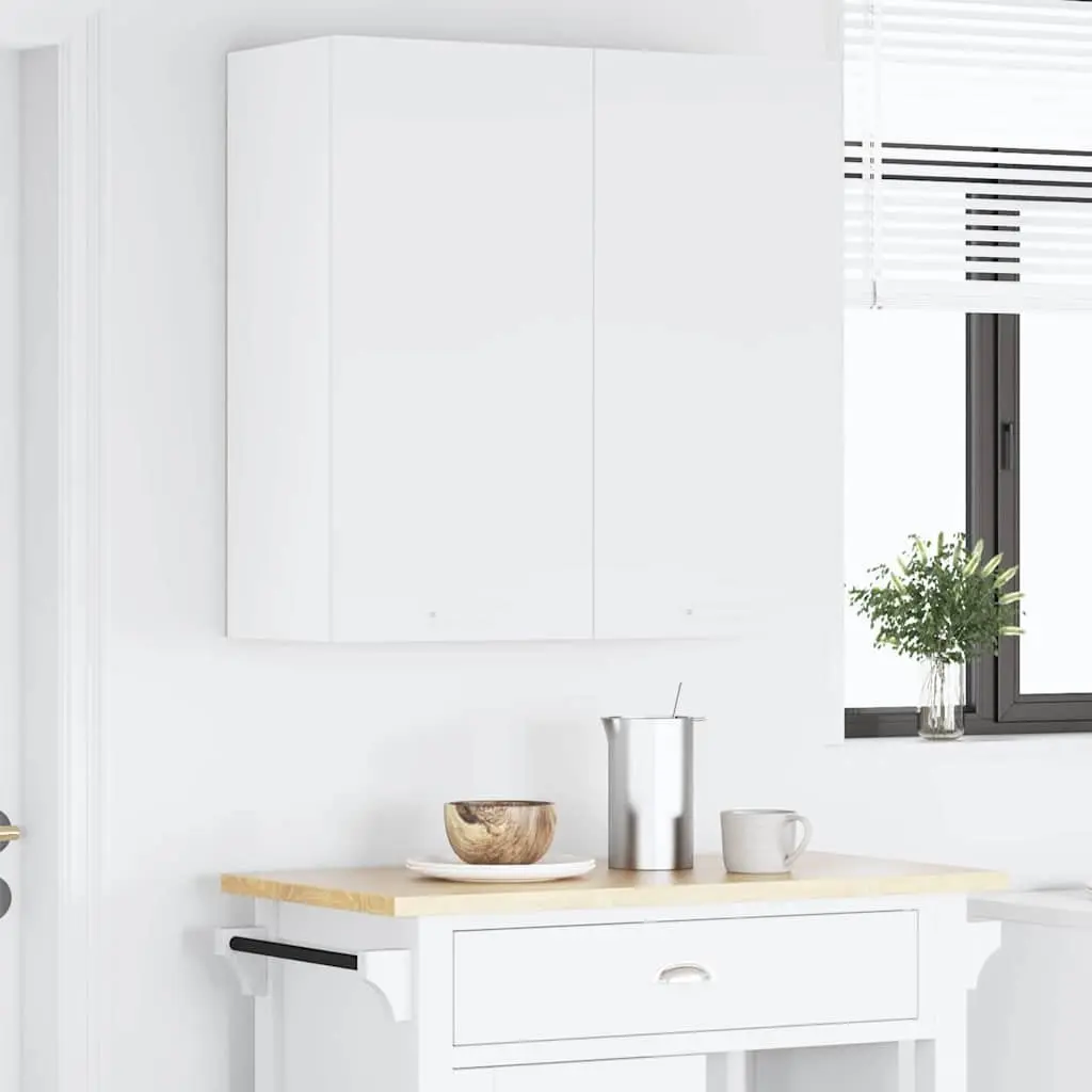 White Hanging Kitchen Cabinet with Door