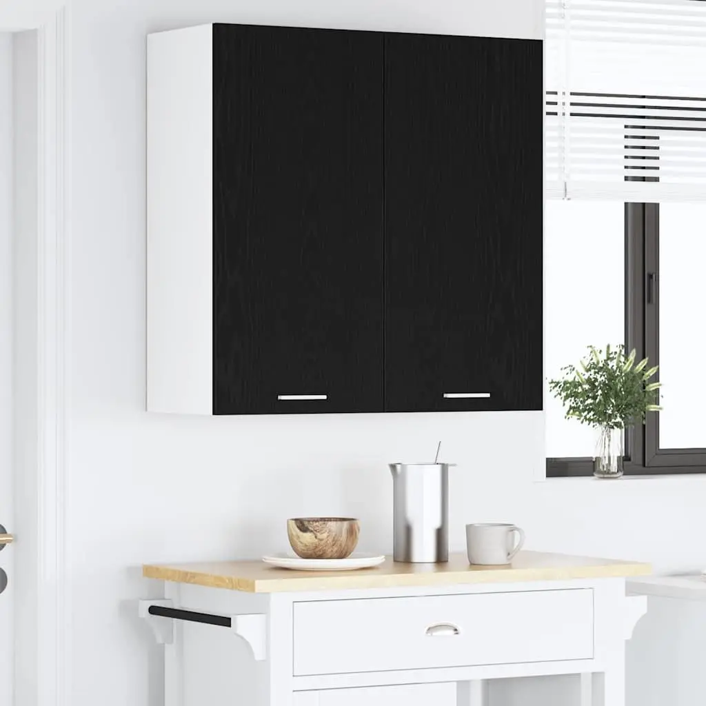 Black Oak Hanging Kitchen Cabinet 80x31x80cm