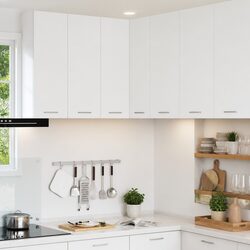 Modern White Wall-Mounted Kitchen Storage Cabinet