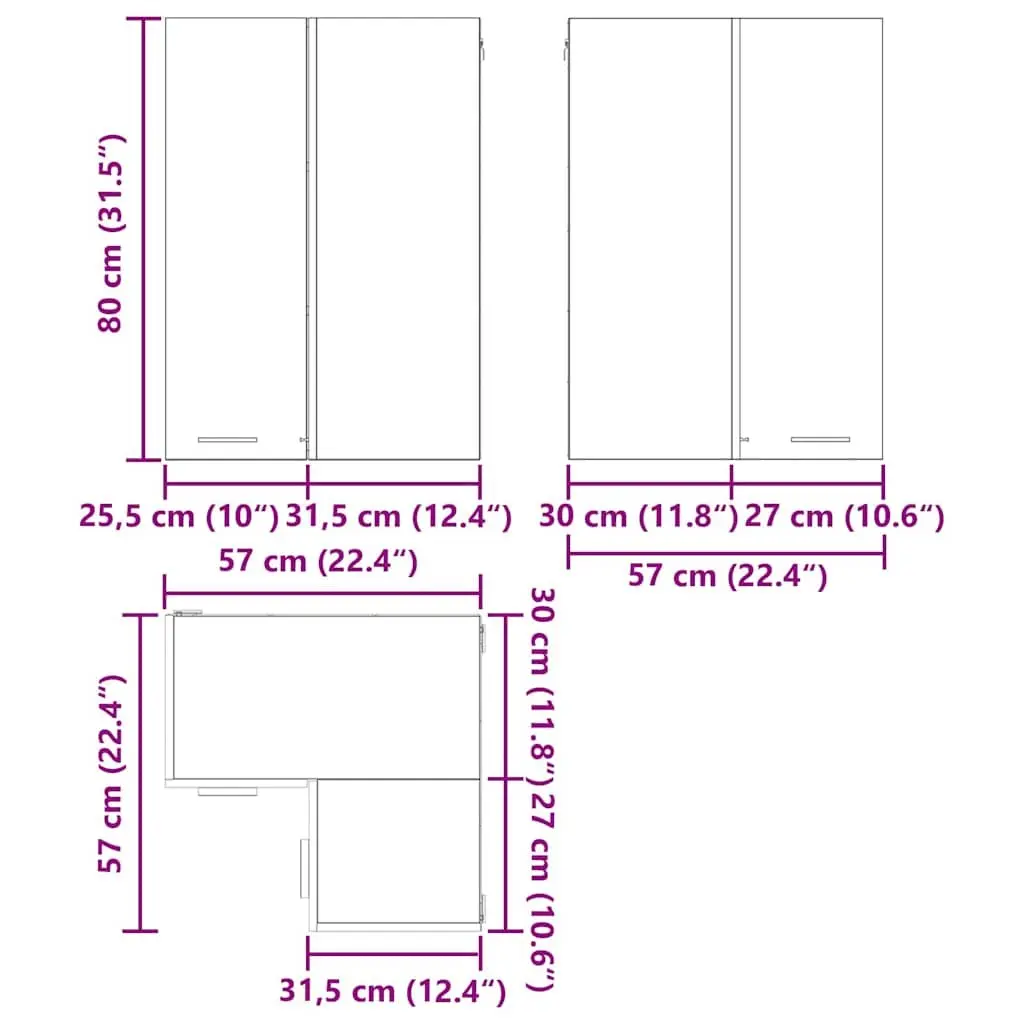 White Wall-Mounted Kitchen Storage Cabinet
