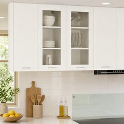 Modern White Hanging Kitchen Cabinet with Door